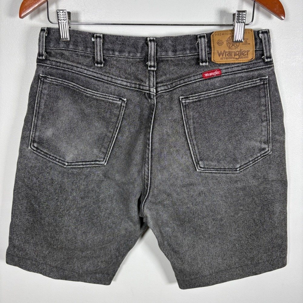 Wrangler Authentic Jeans Mens Black Acid Wash Denim Shorts Gray Workwear